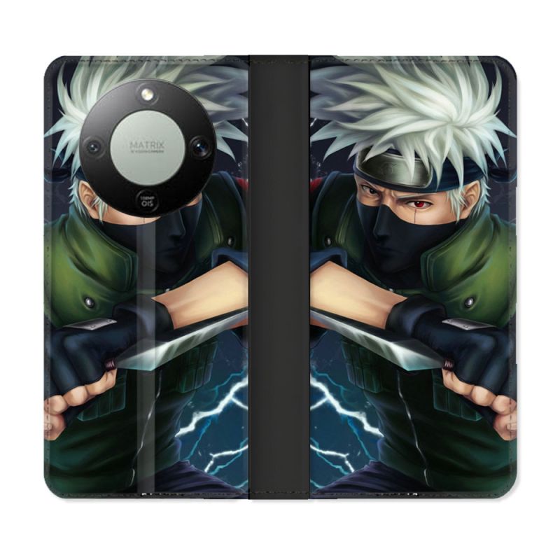 Housse Cuir Portefeuille Pour Honor Magic 8 Lite 5G Manga Naruto Kakashi