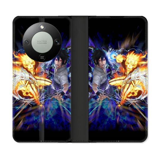 Housse Cuir Portefeuille Pour Honor Magic 8 Lite 5G Manga Naruto VS