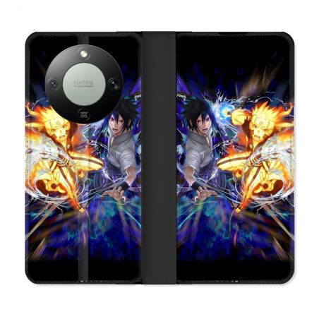 Housse Cuir Portefeuille Pour Honor Magic 8 Lite 5G Manga Naruto VS