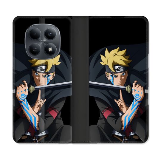 Housse Cuir Portefeuille Pour Xiaomi Redmi Note 15 4G Manga Boruto Tatouage