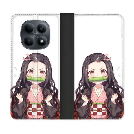 Housse Cuir Portefeuille Pour Xiaomi Redmi Note 15 4G Manga Demon Slayer Nezuko