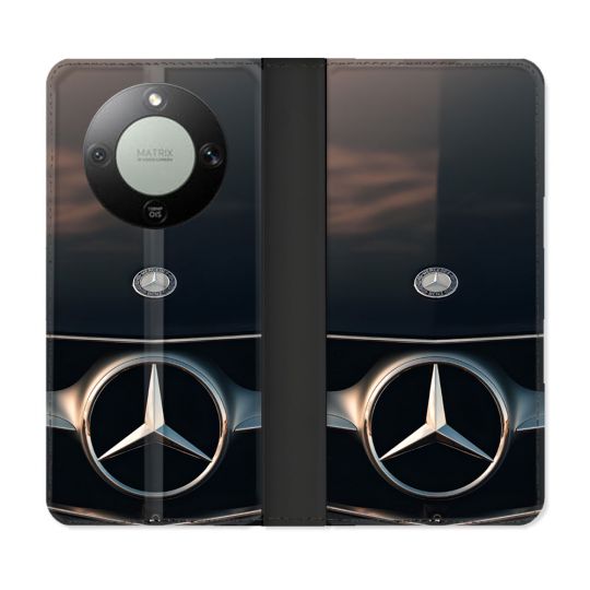 Housse Cuir Portefeuille Pour Honor Magic 8 Lite 5G Mercedes Calendre