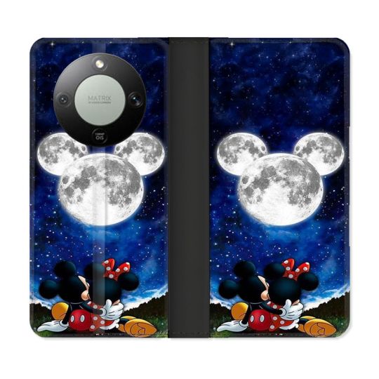 Housse Cuir Portefeuille Pour Honor Magic 8 Lite 5G Mickey Minnie