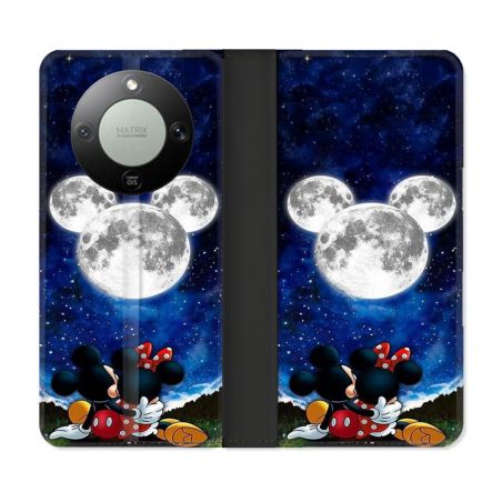 Housse Cuir Portefeuille Pour Honor Magic 8 Lite 5G Mickey Minnie