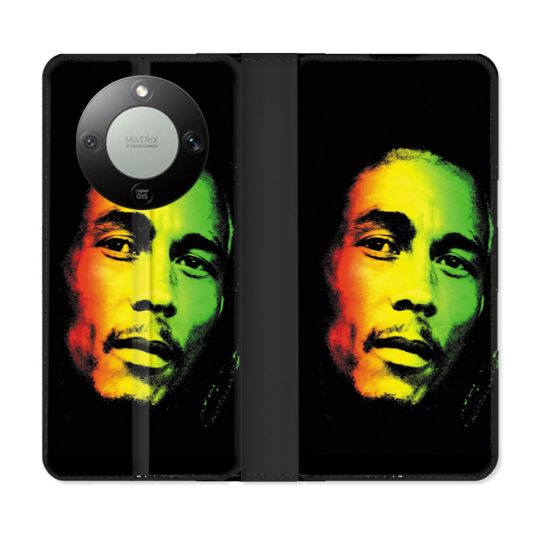 Housse Cuir Portefeuille Pour Honor Magic 8 Lite 5G Musique Bob Marley 2