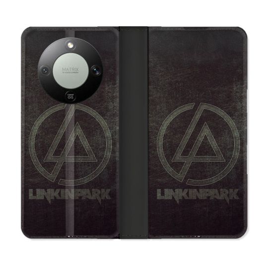 Housse Cuir Portefeuille Pour Honor Magic 8 Lite 5G Musique Rock Linkin Park