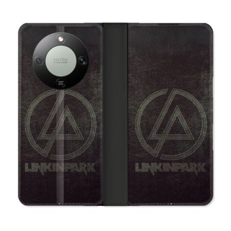Housse Cuir Portefeuille Pour Honor Magic 8 Lite 5G Musique Rock Linkin Park