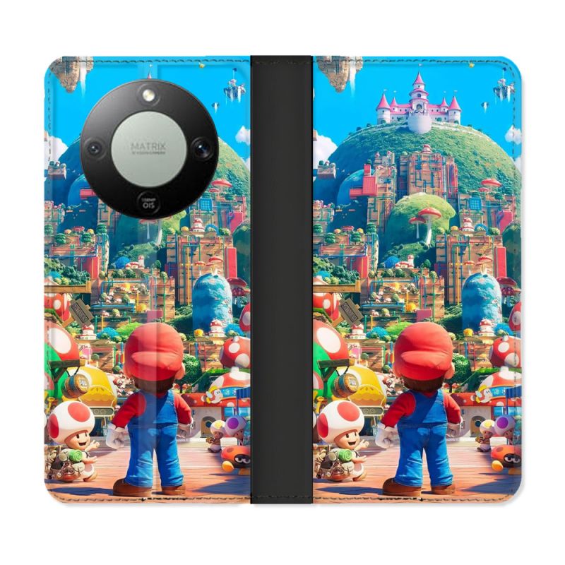 Housse Cuir Portefeuille Pour Honor Magic 8 Lite 5G Nintendo World