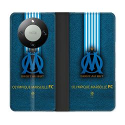 Housse Cuir Portefeuille Pour Honor Magic 8 Lite 5G Olympique Marseille OM Bande