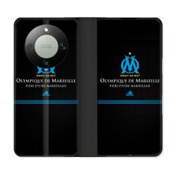 Housse Cuir Portefeuille Pour Honor Magic 8 Lite 5G Olympique Marseille OM Fier etre Marseillais