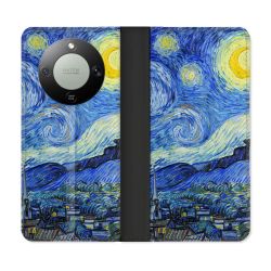 Housse Cuir Portefeuille Pour Honor Magic 8 Lite 5G Peinture La nuit étoilée