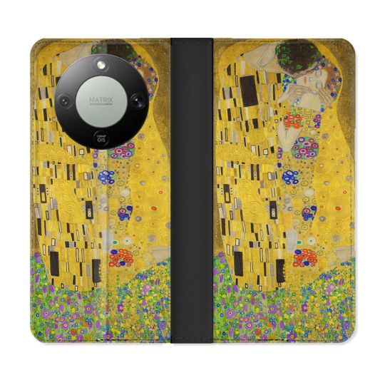 Housse Cuir Portefeuille Pour Honor Magic 8 Lite 5G Peinture Le Baiser