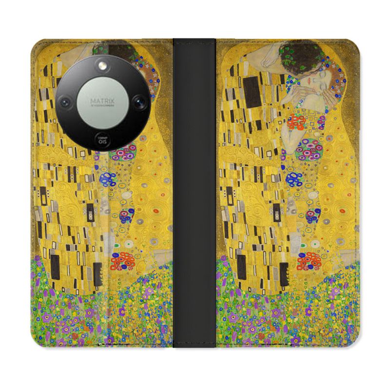 Housse Cuir Portefeuille Pour Honor Magic 8 Lite 5G Peinture Le Baiser