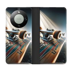 Housse Cuir Portefeuille Pour Honor Magic 8 Lite 5G Planche Skate
