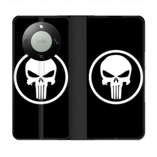 Housse Cuir Portefeuille Pour Honor Magic 8 Lite 5G Punisher