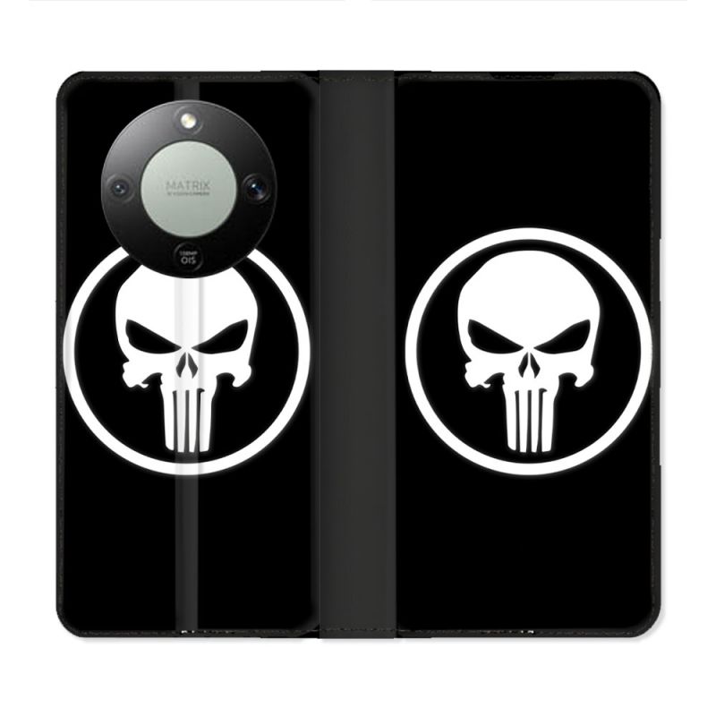 Housse Cuir Portefeuille Pour Honor Magic 8 Lite 5G Punisher