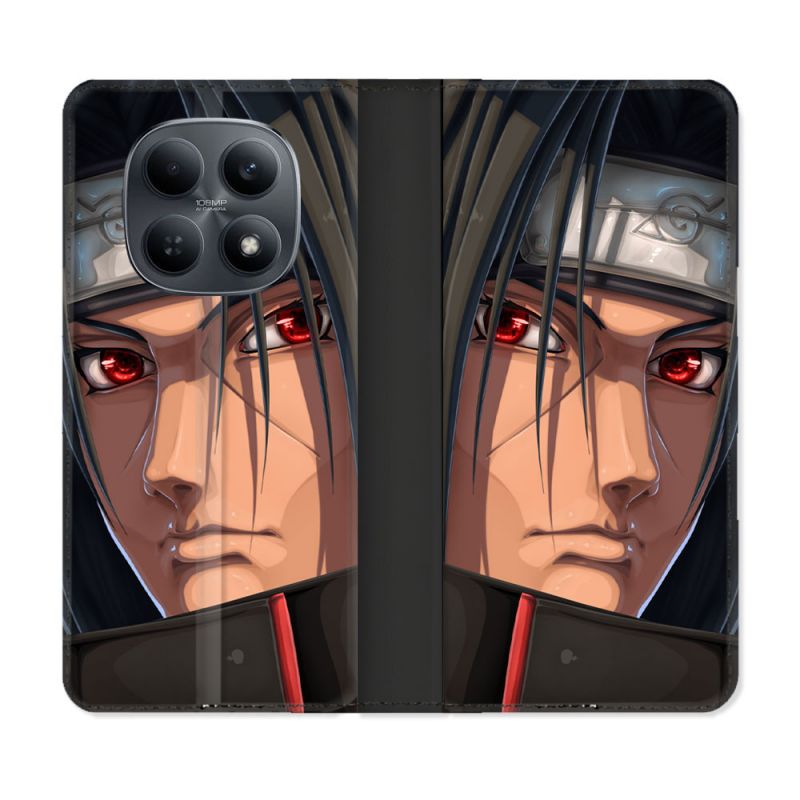 Housse Cuir Portefeuille Pour Xiaomi Redmi Note 15 4G Manga Naruto Itachi Visage