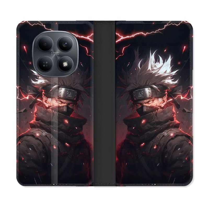 Housse Cuir Portefeuille Pour Xiaomi Redmi Note 15 4G Manga Naruto Kakashi Dark