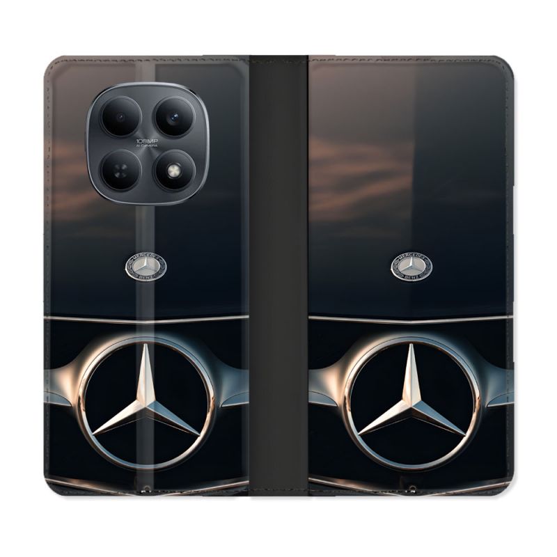Housse Cuir Portefeuille Pour Xiaomi Redmi Note 15 4G Mercedes Calendre