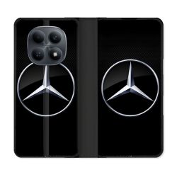 Housse Cuir Portefeuille Pour Xiaomi Redmi Note 15 4G Mercedes Carbone
