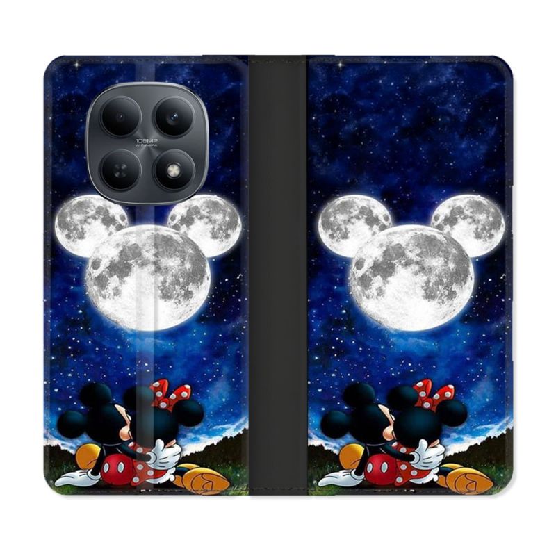 Housse Cuir Portefeuille Pour Xiaomi Redmi Note 15 4G Mickey Minnie