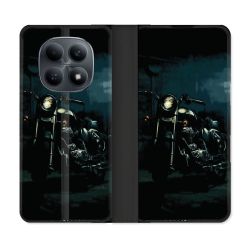 Housse Cuir Portefeuille Pour Xiaomi Redmi Note 15 4G Moto Harley Vintage