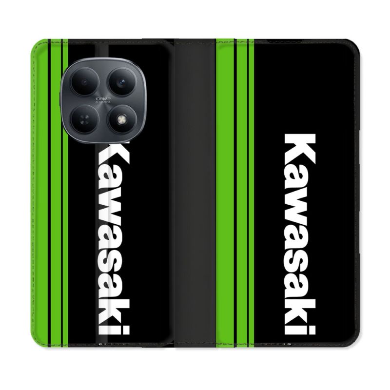 Housse Cuir Portefeuille Pour Xiaomi Redmi Note 15 4G Moto Kawasaki