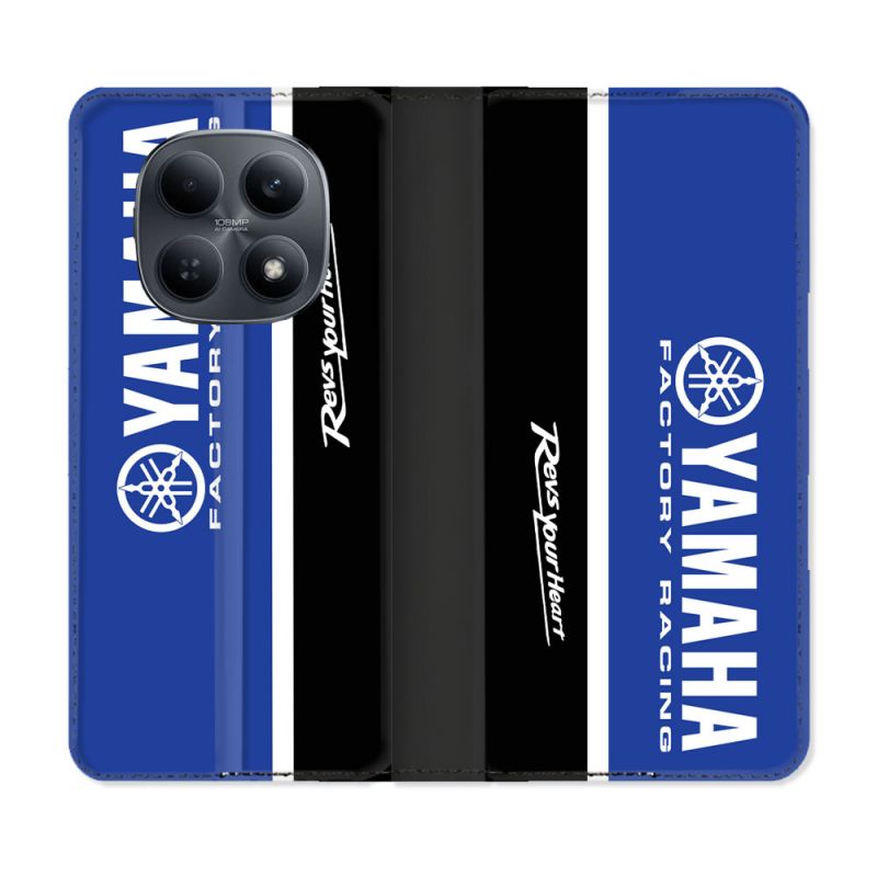 Housse Cuir Portefeuille Pour Xiaomi Redmi Note 15 4G Moto Yamaha