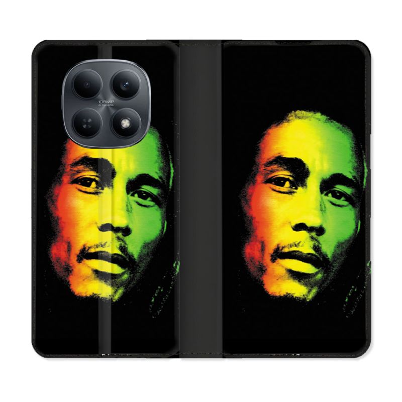 Housse Cuir Portefeuille Pour Xiaomi Redmi Note 15 4G Musique Bob Marley 2