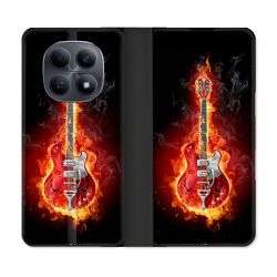 Housse Cuir Portefeuille Pour Xiaomi Redmi Note 15 4G Musique Guitare Electrique
