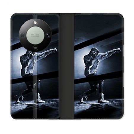 Housse Cuir Portefeuille Pour Honor Magic 8 Lite 5G Sport Boxe Poing