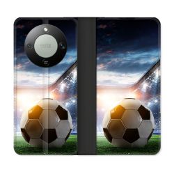 Housse Cuir Portefeuille Pour Honor Magic 8 Lite 5G Sport Football Stade