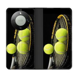 Housse Cuir Portefeuille Pour Honor Magic 8 Lite 5G Sport Tennis Balls