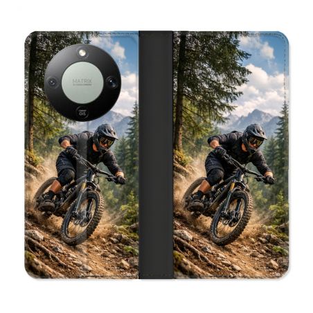 Housse Cuir Portefeuille Pour Honor Magic 8 Lite 5G Sport VTT Montagne