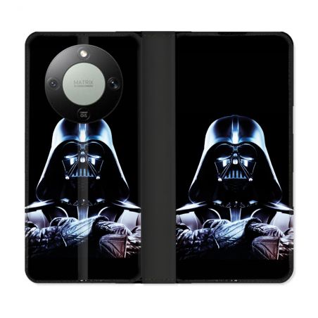 Housse Cuir Portefeuille Pour Honor Magic 8 Lite 5G Star Wars - Dark Vador Noir