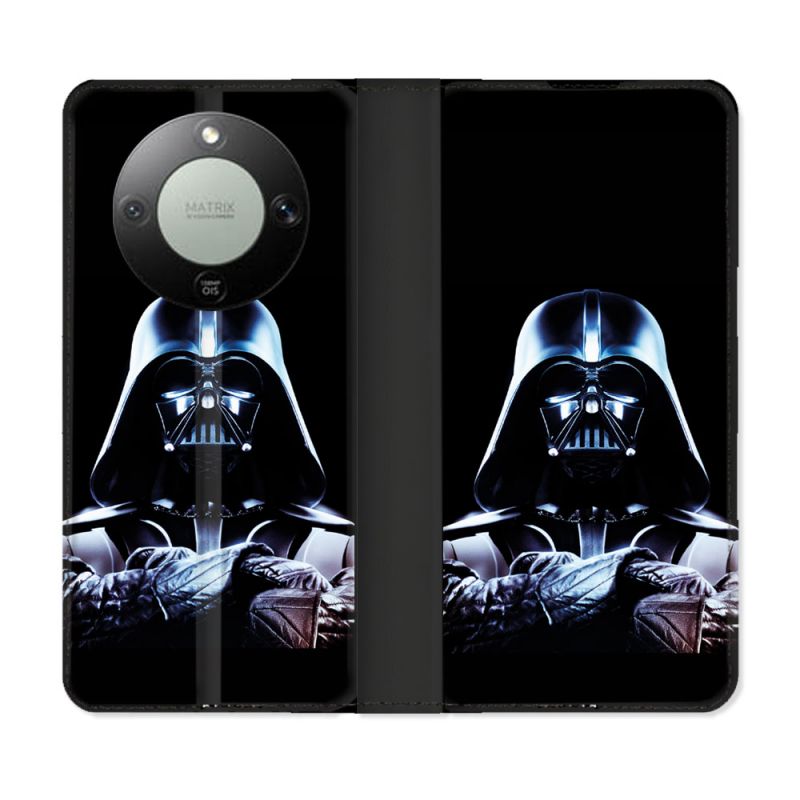 Housse Cuir Portefeuille Pour Honor Magic 8 Lite 5G Star Wars - Dark Vador Noir