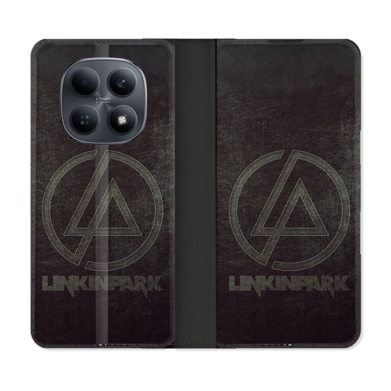 Housse Cuir Portefeuille Pour Xiaomi Redmi Note 15 4G Musique Rock Linkin Park
