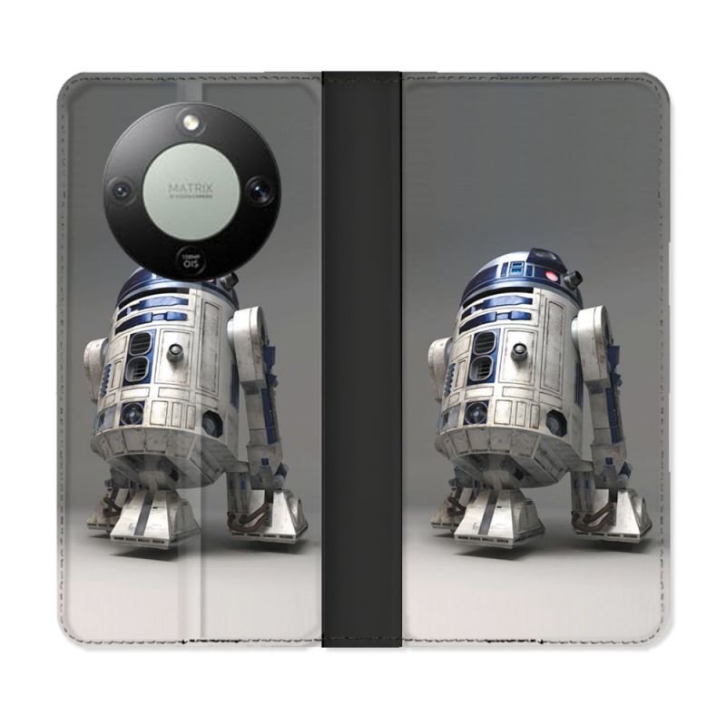 Housse Cuir Portefeuille Pour Honor Magic 8 Lite 5G Star Wars - R2D2