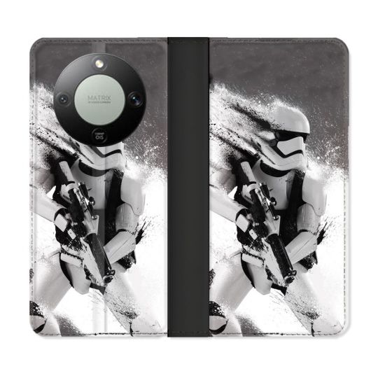 Housse Cuir Portefeuille Pour Honor Magic 8 Lite 5G Star Wars - Trooper