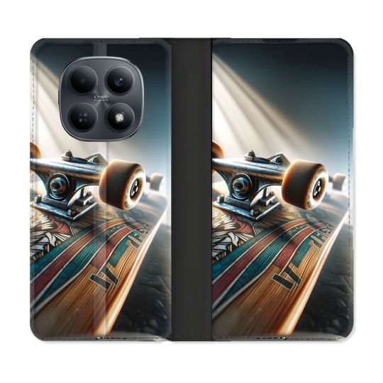 Housse Cuir Portefeuille Pour Xiaomi Redmi Note 15 4G Planche Skate