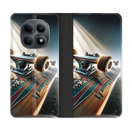 Housse Cuir Portefeuille Pour Xiaomi Redmi Note 15 4G Planche Skate
