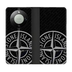 Housse Cuir Portefeuille Pour Honor Magic 8 Lite 5G Stone Island Gris
