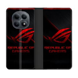 Housse Cuir Portefeuille Pour Xiaomi Redmi Note 15 4G ROG Rouge