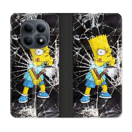 Housse Cuir Portefeuille Pour Xiaomi Redmi Note 15 4G Simpson Bart