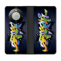 Housse Cuir Portefeuille Pour Honor Magic 8 Lite 5G Street Art Graffiti
