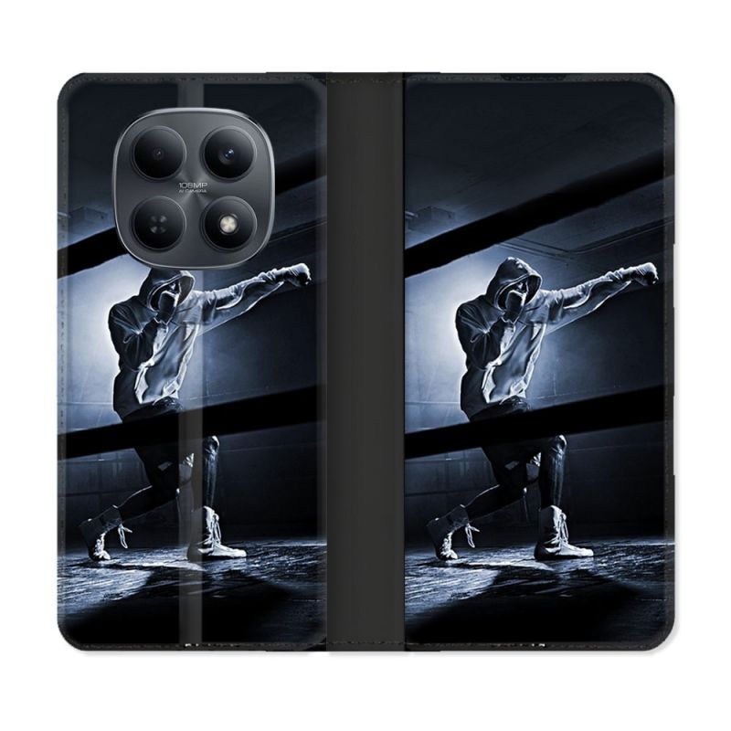 Housse Cuir Portefeuille Pour Xiaomi Redmi Note 15 4G Sport Boxe Poing
