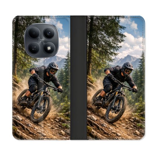 Housse Cuir Portefeuille Pour Xiaomi Redmi Note 15 4G Sport VTT Montagne