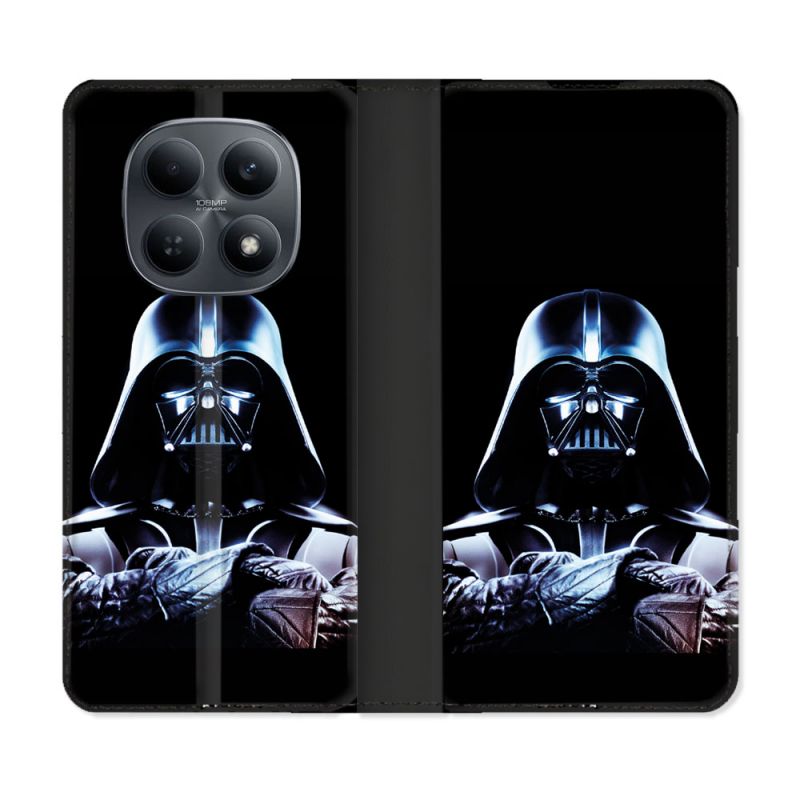 Housse Cuir Portefeuille Pour Xiaomi Redmi Note 15 4G Star Wars - Dark Vador Noir