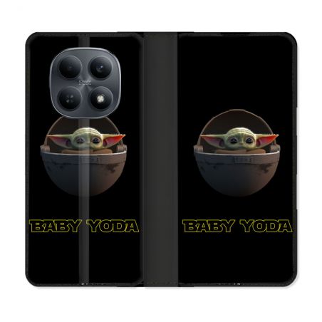 Housse Cuir Portefeuille Pour Xiaomi Redmi Note 15 4G Star Wars - Yoda bebe noir