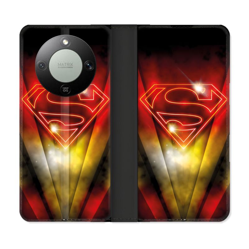 Housse Cuir Portefeuille Pour Honor Magic 8 Lite 5G Superman Logo